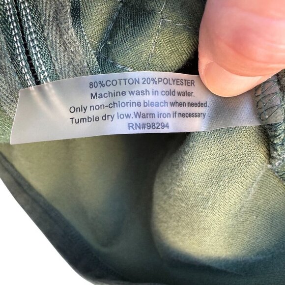 Onque Casual Vintage Womens Green Quilted Front Velour High Collar Zip Jacket M - Picture 6 of 9